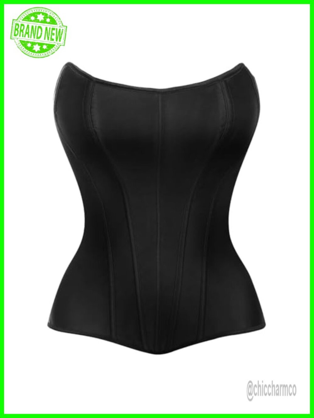 Satin Overbust Corset Top Lace Up Renaissance Bustier